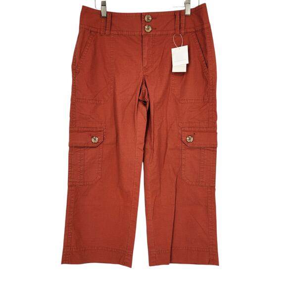 Cabi Rust Cargo Capri Cropped Pants – Style 884, Size 6 - Utility Casual - Picture 1 of 9